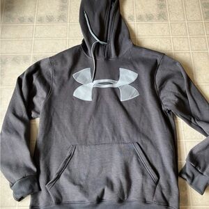 Under Armour Gray Logo Hoodie Loose coldgear XL